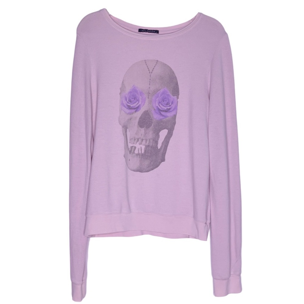 wild fox couture skull crewneck sweater